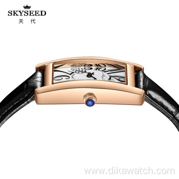 SKYSEED watch female retro fashion small square watch